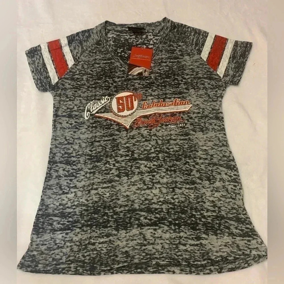 Barrett Jackson Women's Vintage BurnoutClassic 50thCelebTshirt Rhinestone XL NWT - Picture 1 of 10